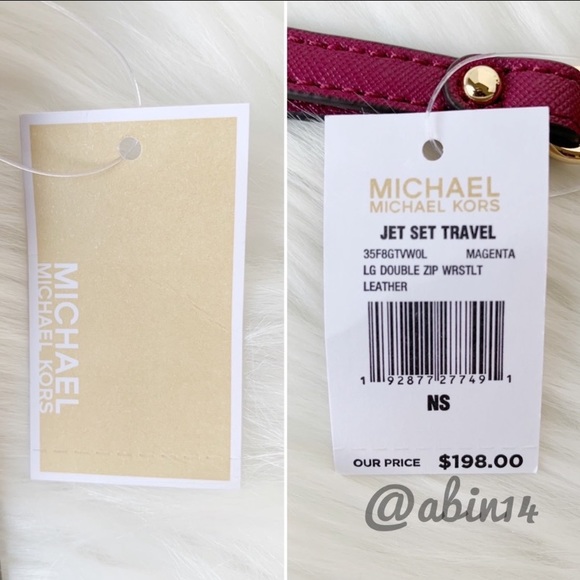 NWT Michael Kors Jet Set Large Double Zip Wristlet - Picture 8 of 14